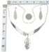 Multicolor Necklace With Detachable Centerpiece Earrings Set YS71892